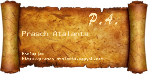 Prasch Atalanta névjegykártya